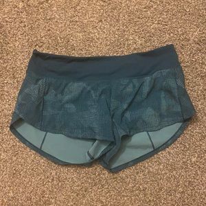 Lululemon turquoise shorts